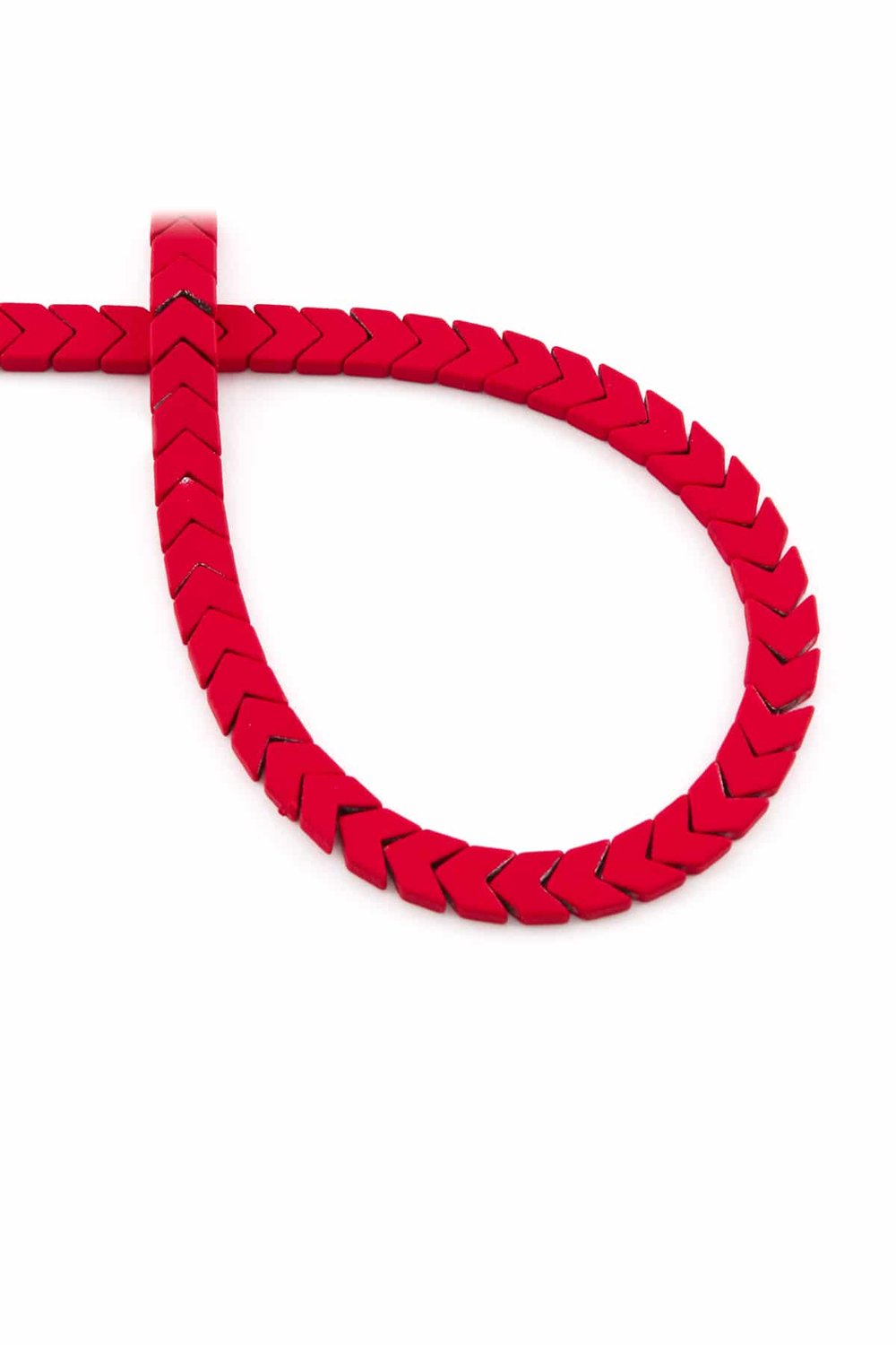 Hematite Natural Stone Matte Red 6x3mm String Of Beads