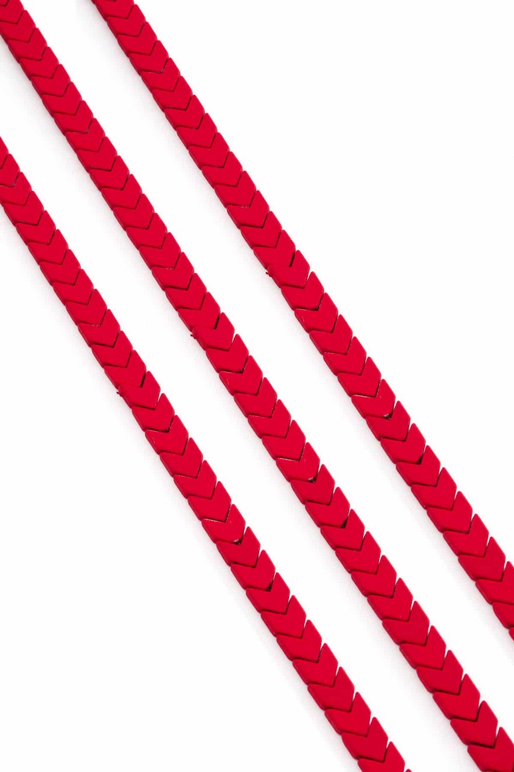 Hematite Natural Stone Matte Red 6x3mm String Of Beads