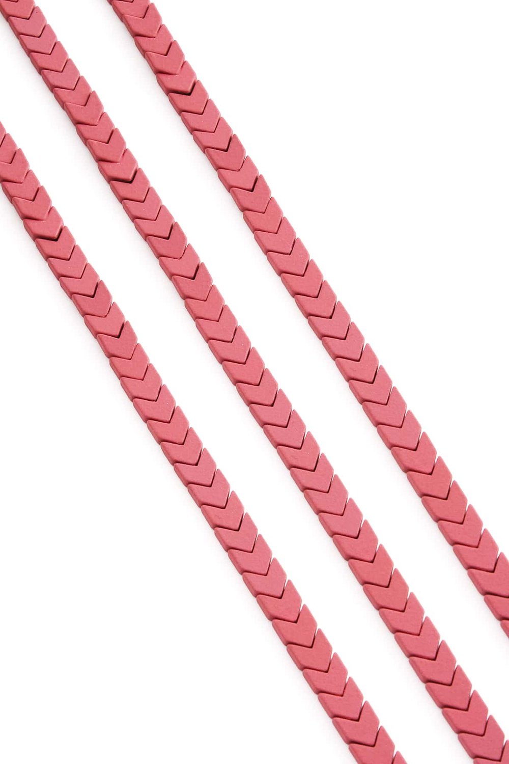 Hematit Taşı Çavuş Kesim Mat Kırmızı 6x3mm Doğal Taş Dizi