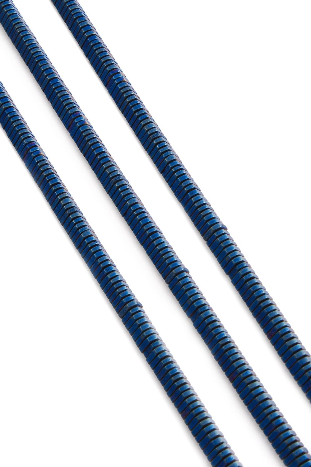Hematit Taşı Üçgen Rondela Kesim Mat Mavi 6x2mm Doğal Taş Dizi