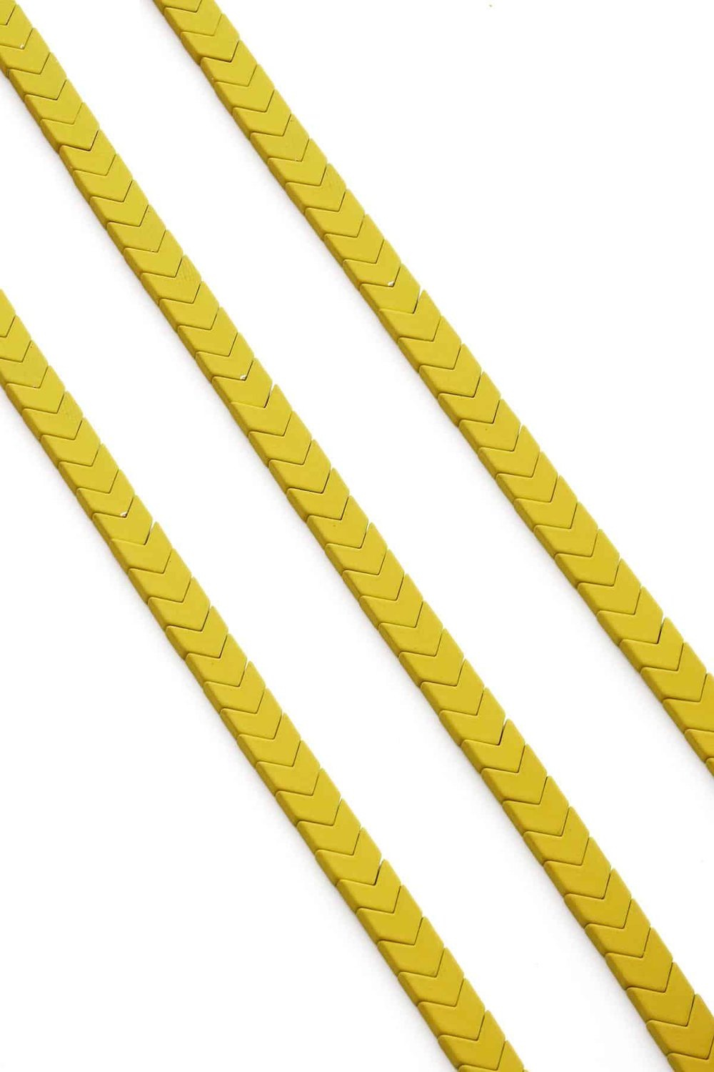 Hematit Taşı Çavuş Kesim Mat Sarı 6x3mm Doğal Taş Dizi