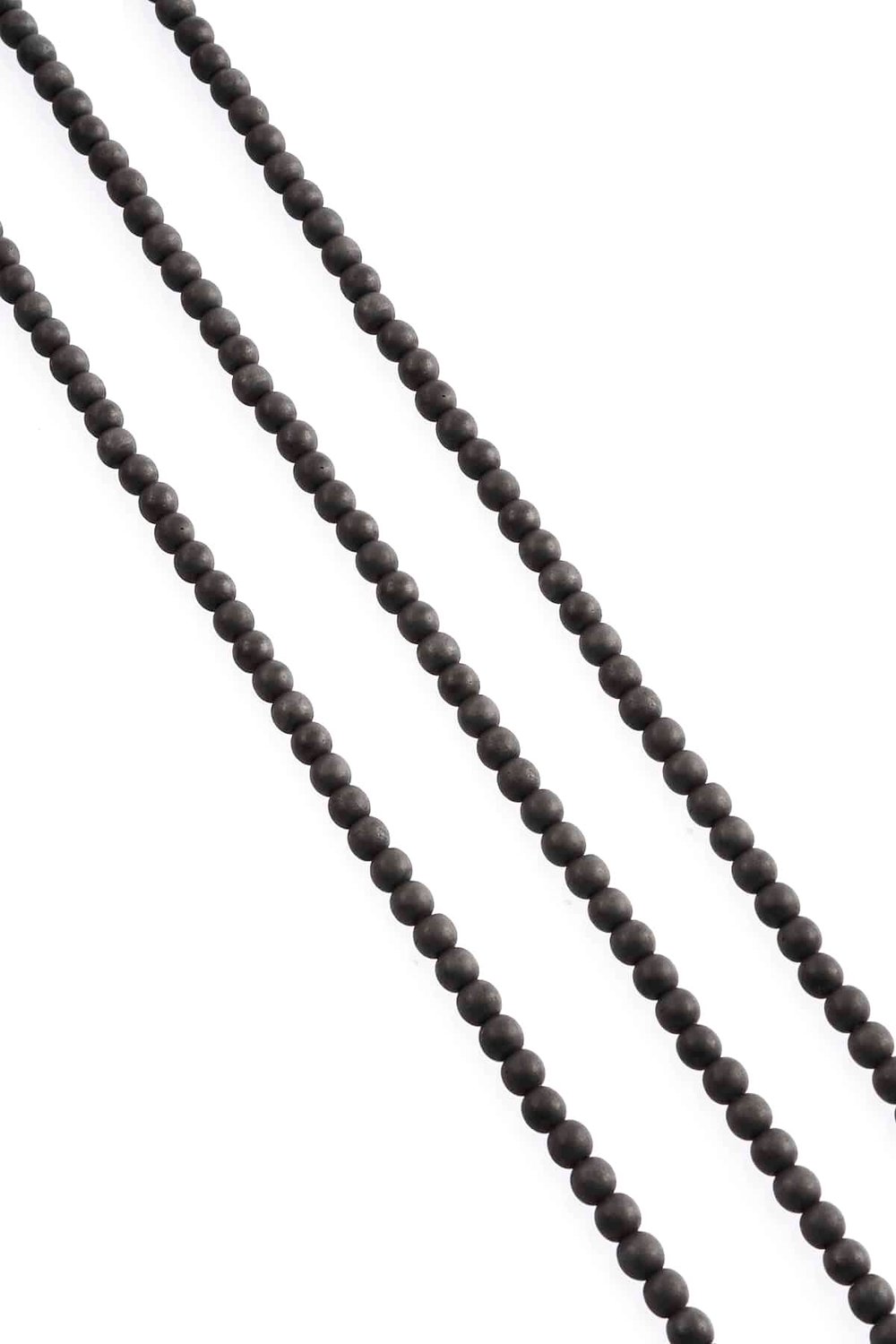 Hematit Taşı Küre Kesim Mat Siyah 4mm Doğal Taş Dizi