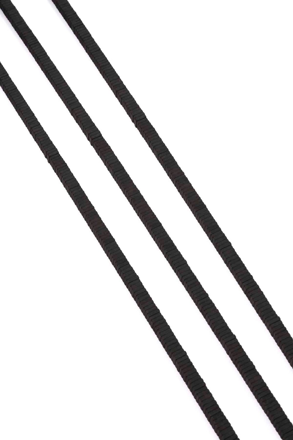Hematite Natural Stone Matte Black 4x1mm String Of Beads