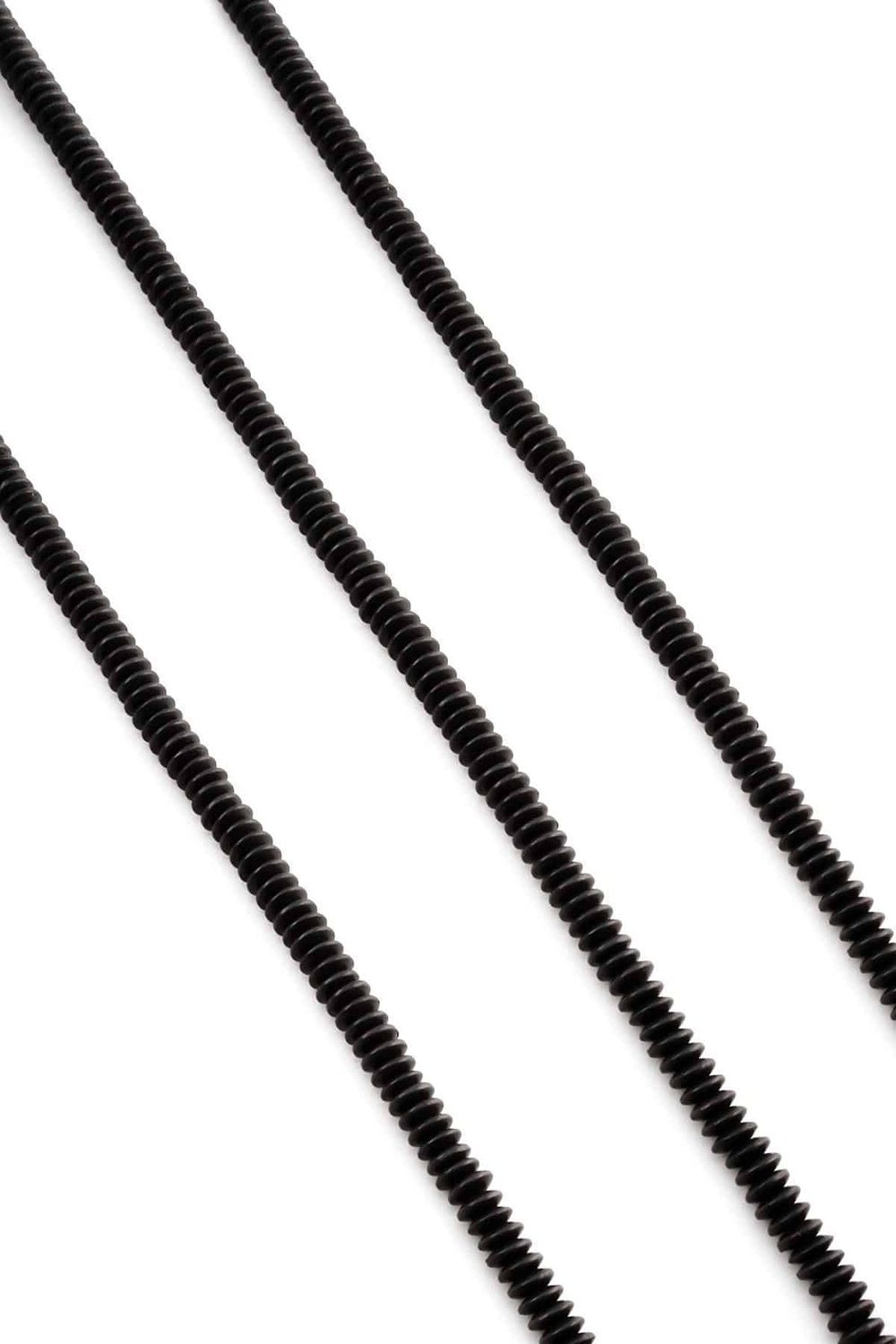 Hematite Natural Stone Matte Black 4x1mm String Of Beads