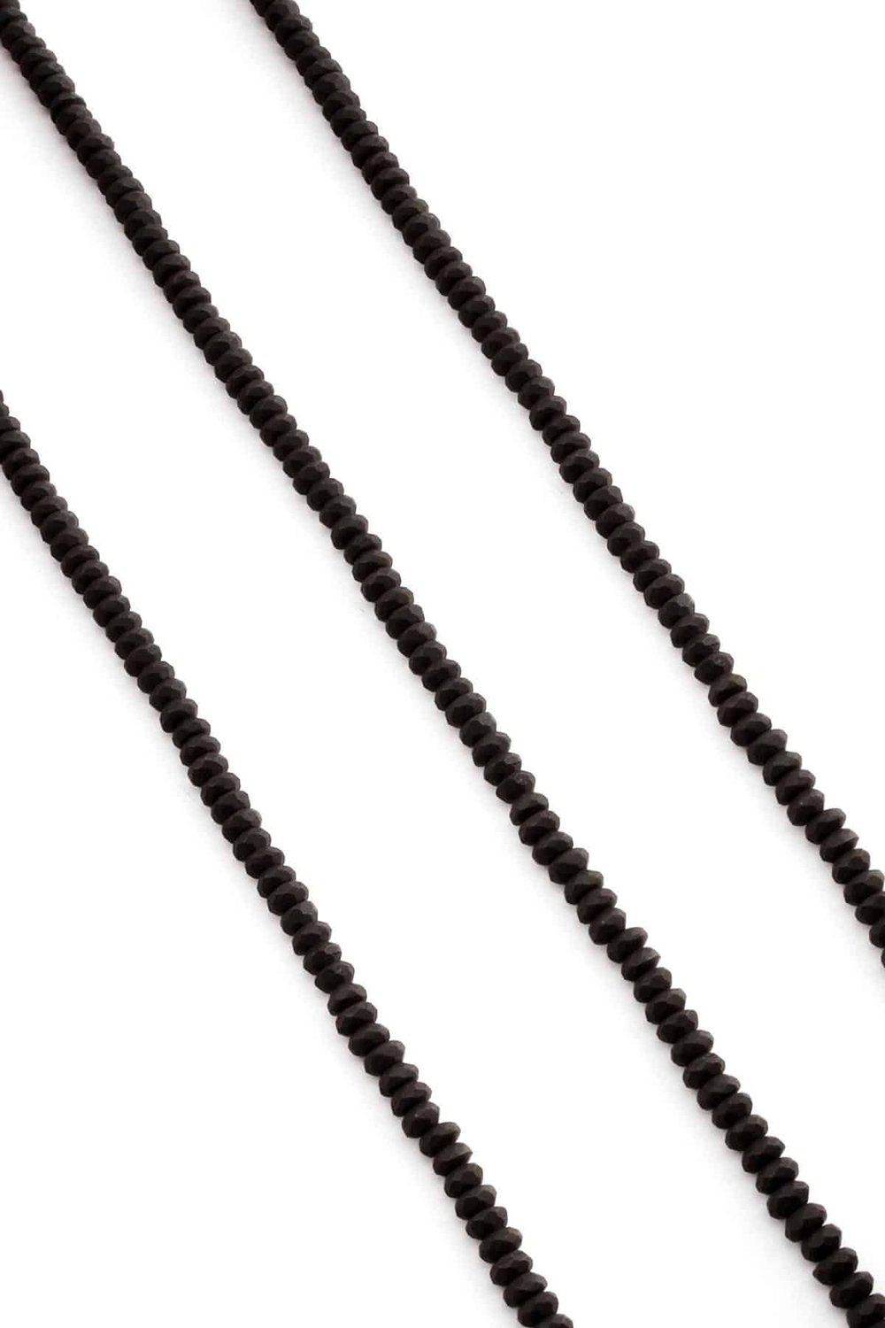 Hematit Taşı Fasetli Rondela Kesim Mat Siyah 4x2mm Doğal Taş Dizi