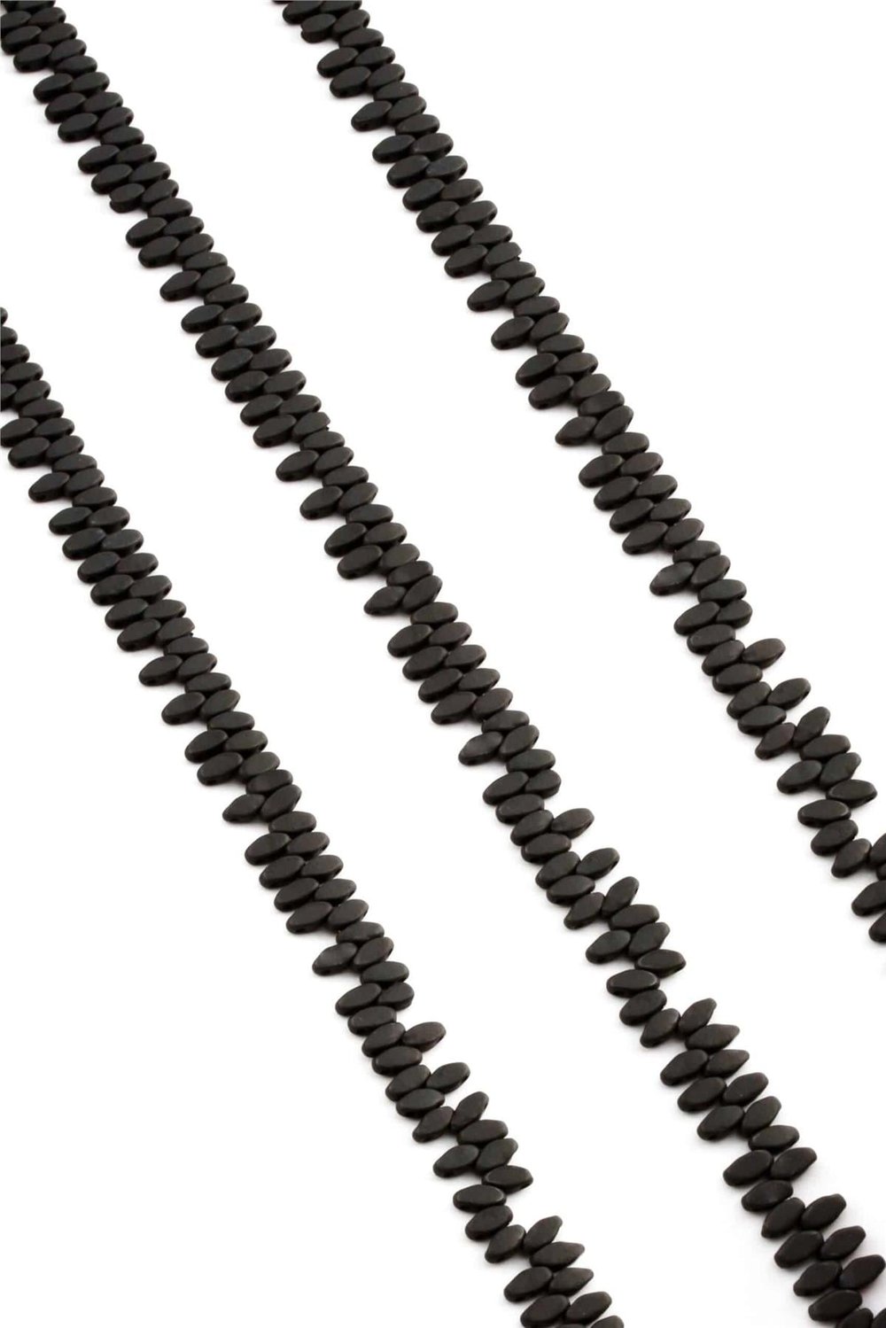 Hematit Taşı Mat Siyah 5x2mm Doğal Taş Dizi