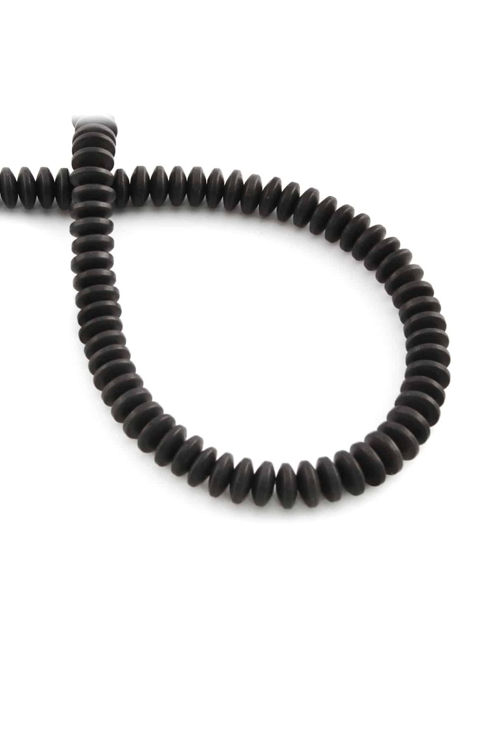 Hematit Taşı Rondela Kesim Mat Siyah 6x3mm Doğal Taş Dizi