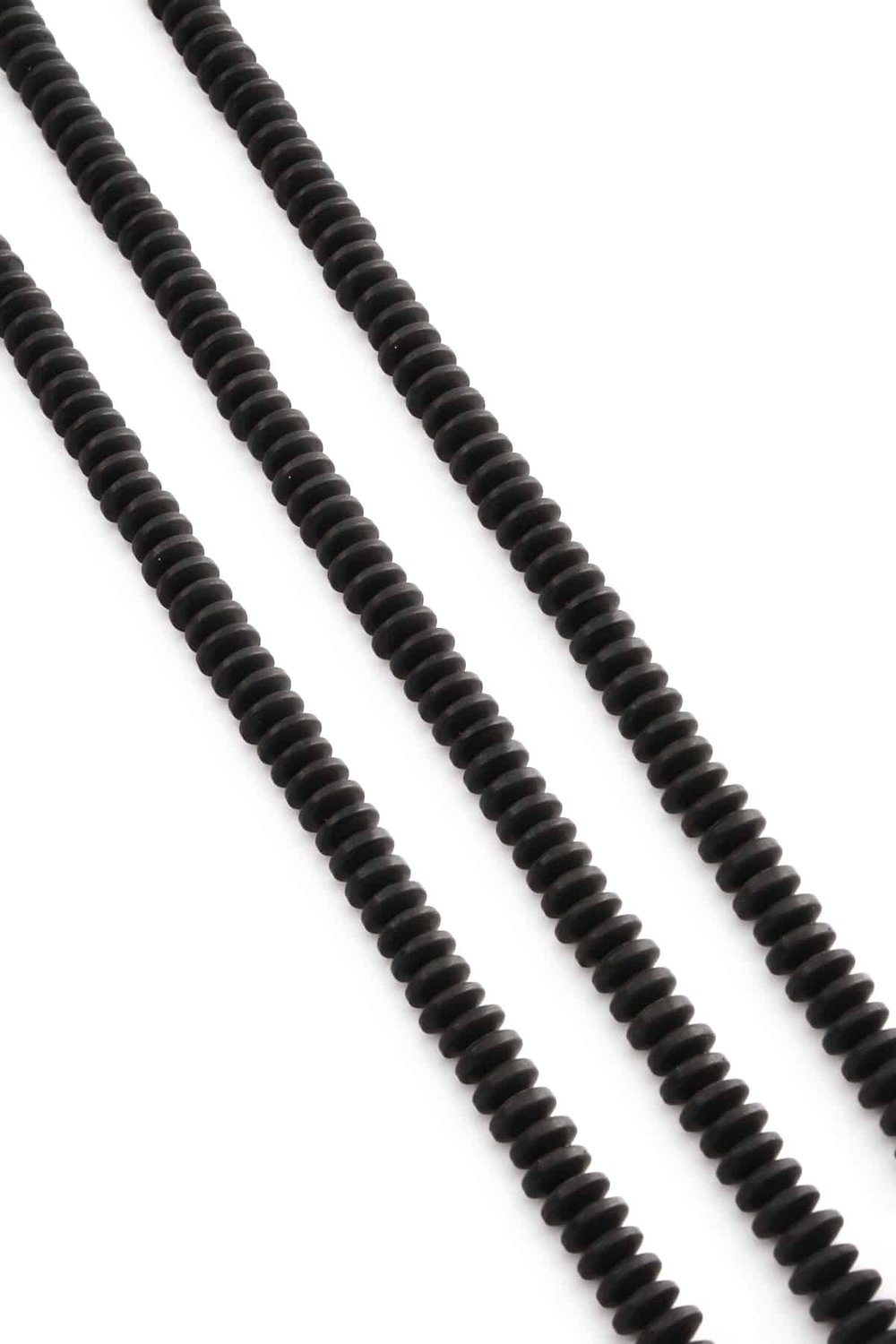 Hematit Taşı Rondela Kesim Mat Siyah 6x3mm Doğal Taş Dizi