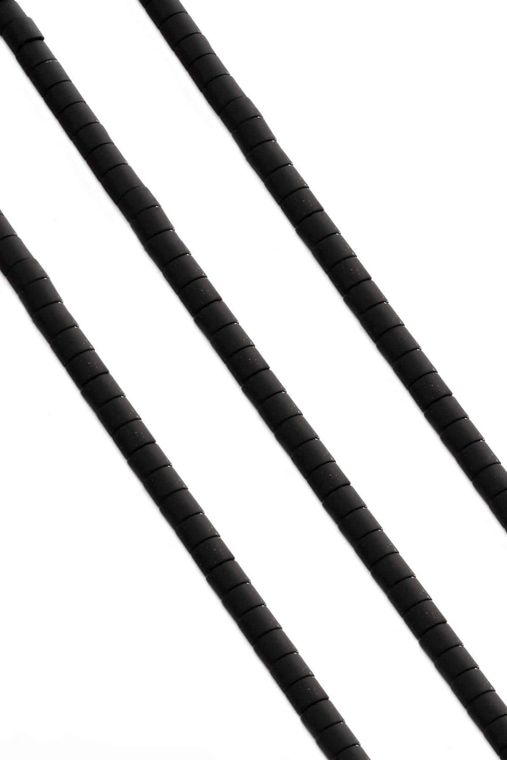 Hematit Taşı Bombeli Kesim Mat Siyah 6x5mm Doğal Taş Dizi