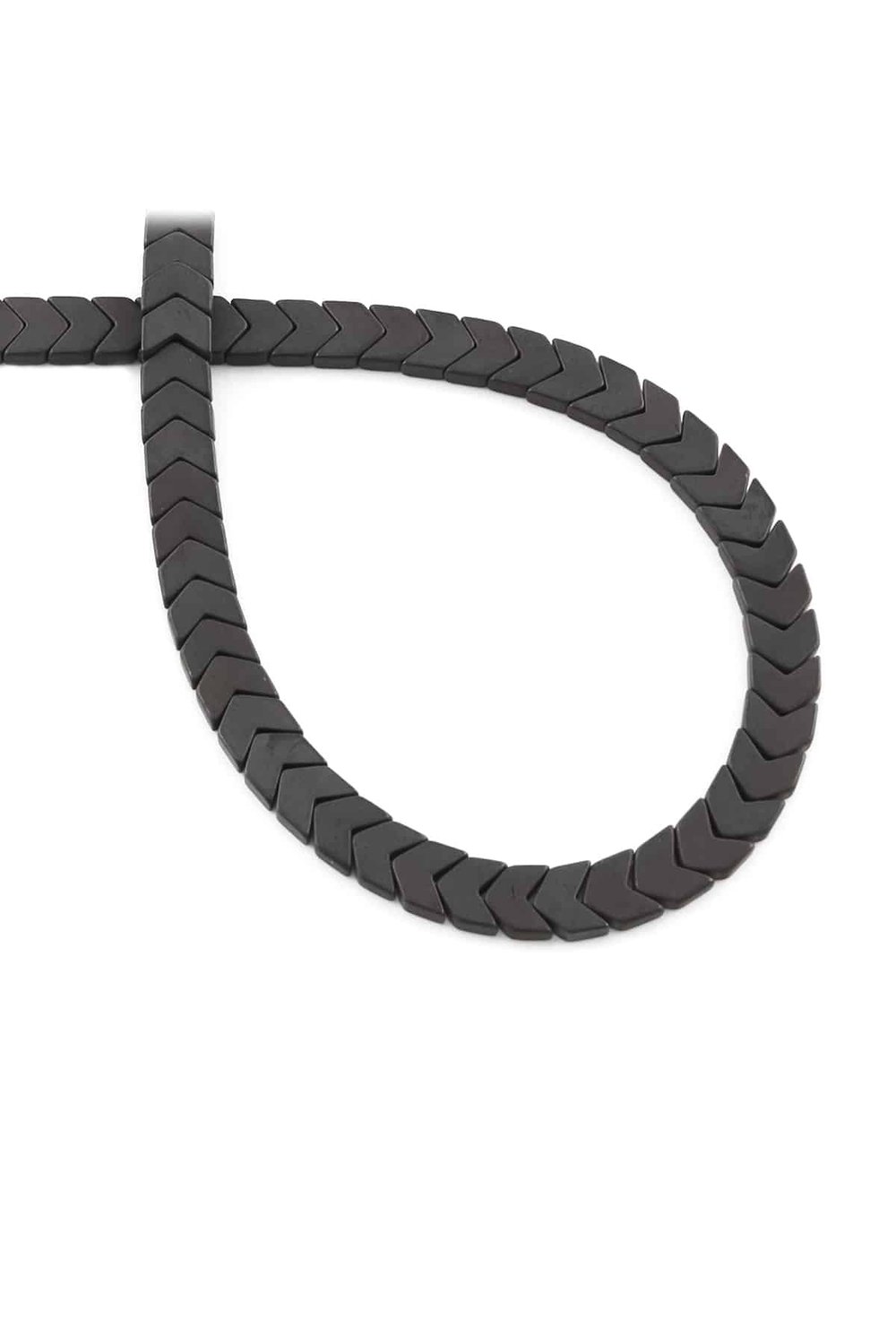 Hematite Natural Stone Matte Black Rainbow Sergeant Cut 6x3mm String Of Beads
