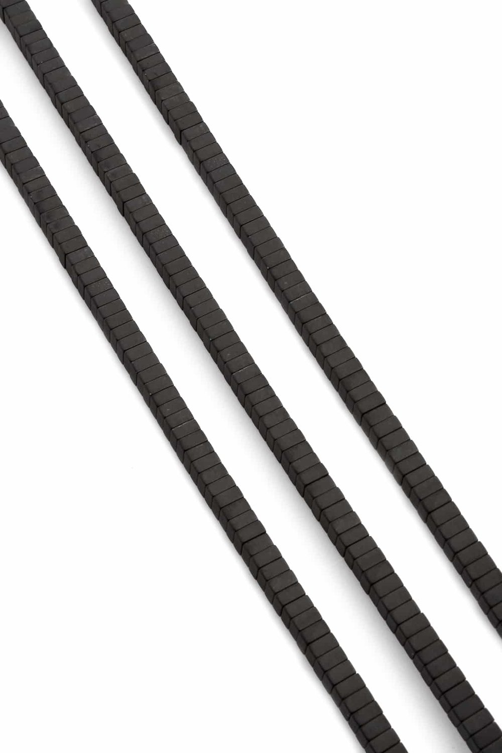 Hematit Taşı Kare Rondela Kesim Mat Siyah 4x2mm Doğal Taş Dizi