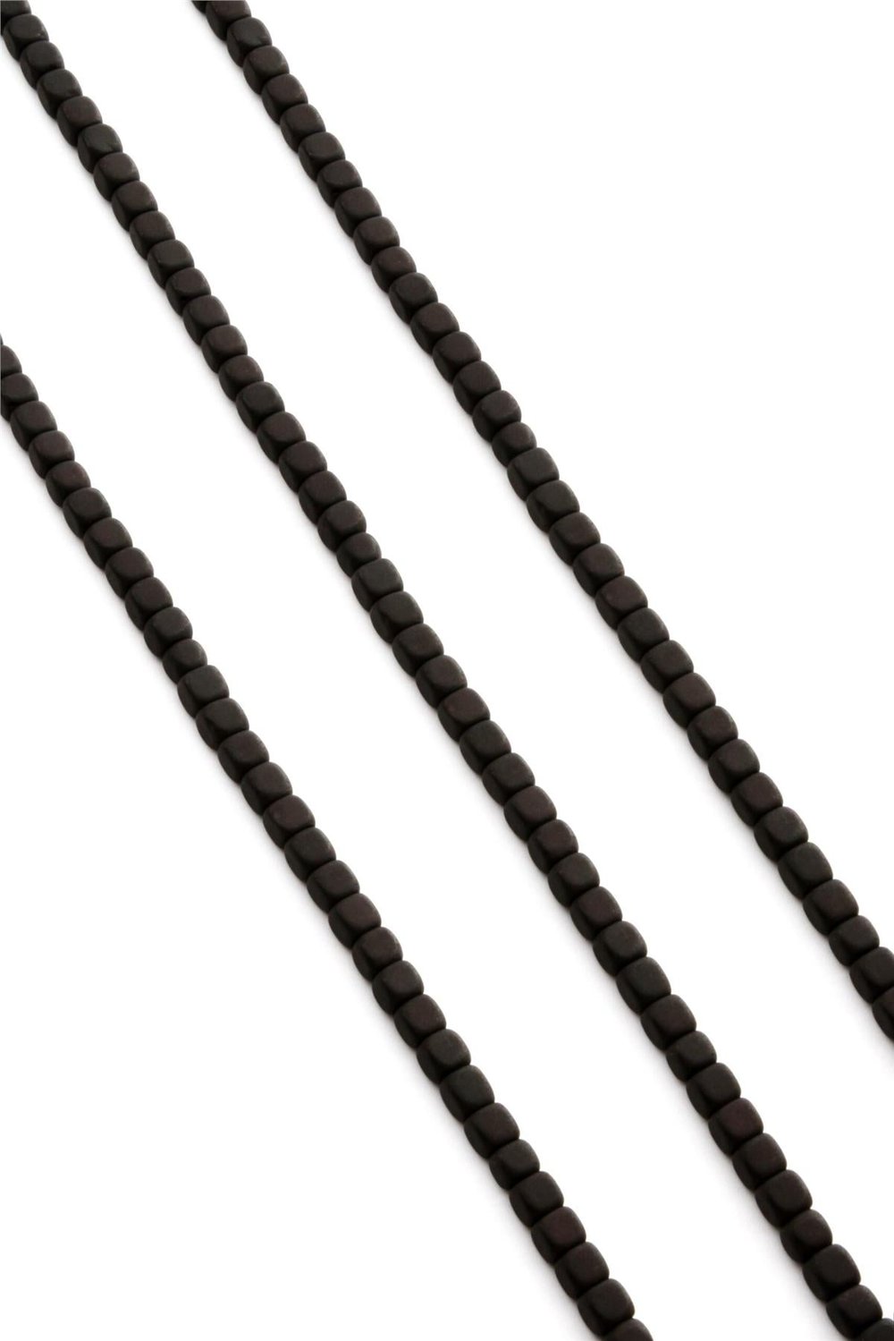 Hematit Taşı Küp Kesim Mat Siyah 4x4mm Doğal Taş Dizi
