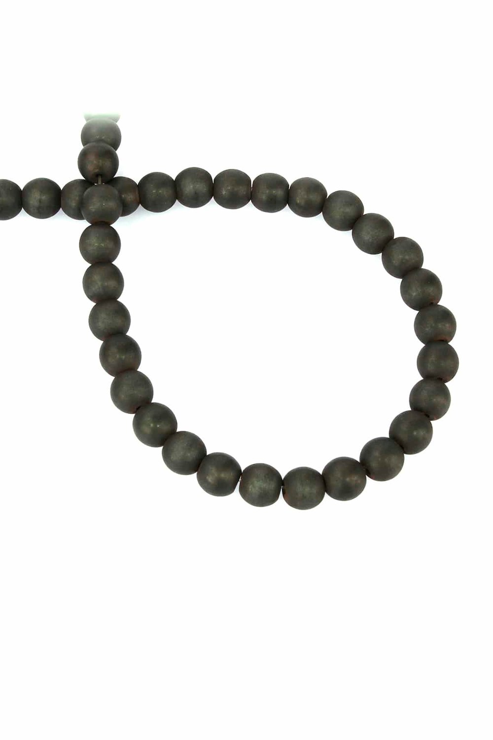 Hematit Taşı Küre Kesim Mat Siyah 8mm Doğal Taş Dizi