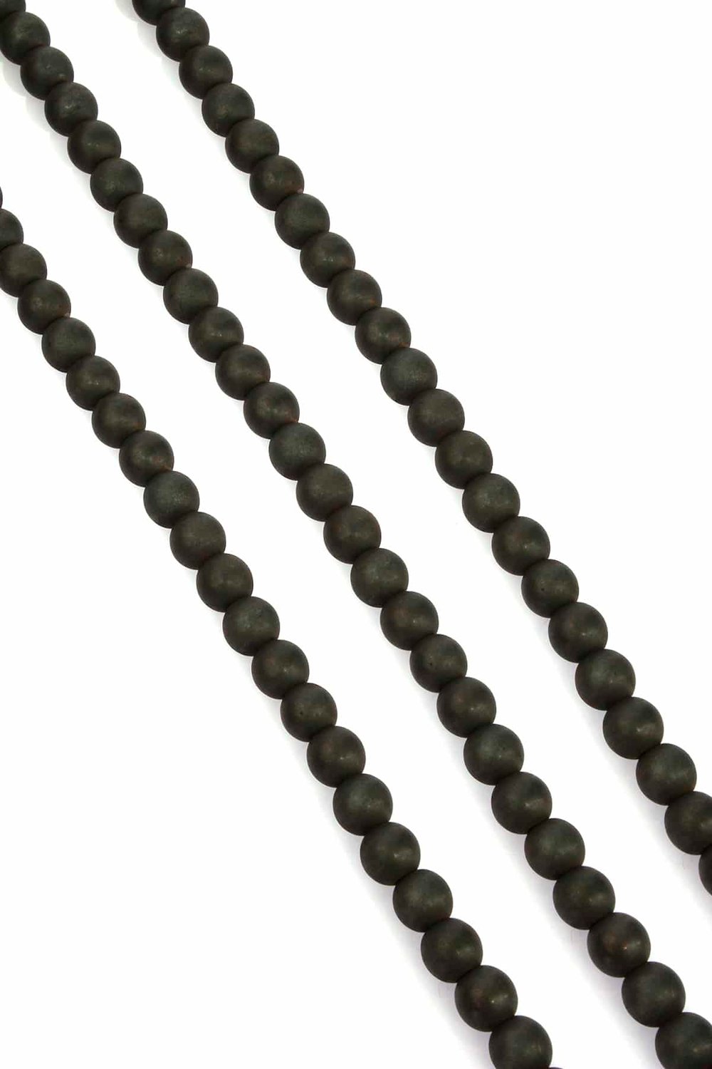 Hematit Taşı Küre Kesim Mat Siyah 8mm Doğal Taş Dizi
