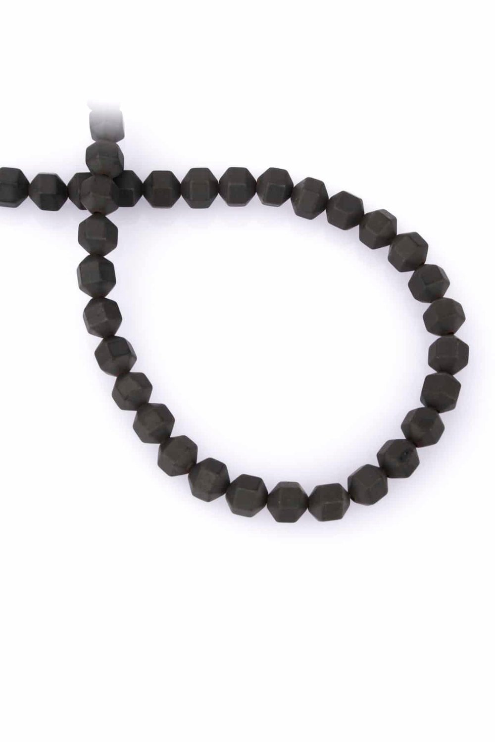 Hematit Taşı Özel Kesim Mat Siyah 8x8mm Doğal Taş Dizi