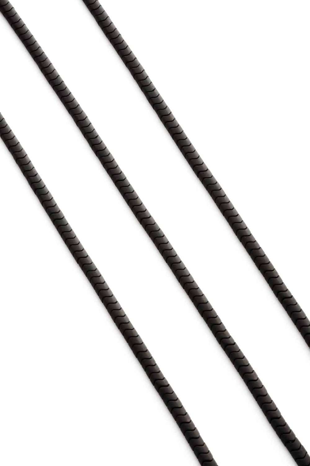 Hematit Taşı Dalgalı Rondela Kesim Mat Siyah 4x2mm Doğal Taş Dizi