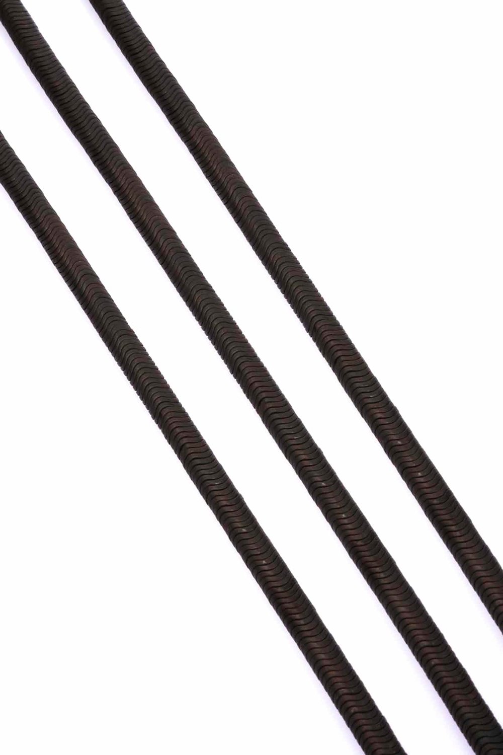 Hematit Taşı Dalgalı Rondela Kesim Mat Siyah 6x1mm Doğal Taş Dizi