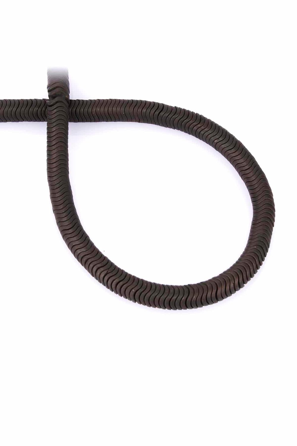 Hematit Taşı Dalgalı Rondela Kesim Mat Siyah 6x1mm Doğal Taş Dizi