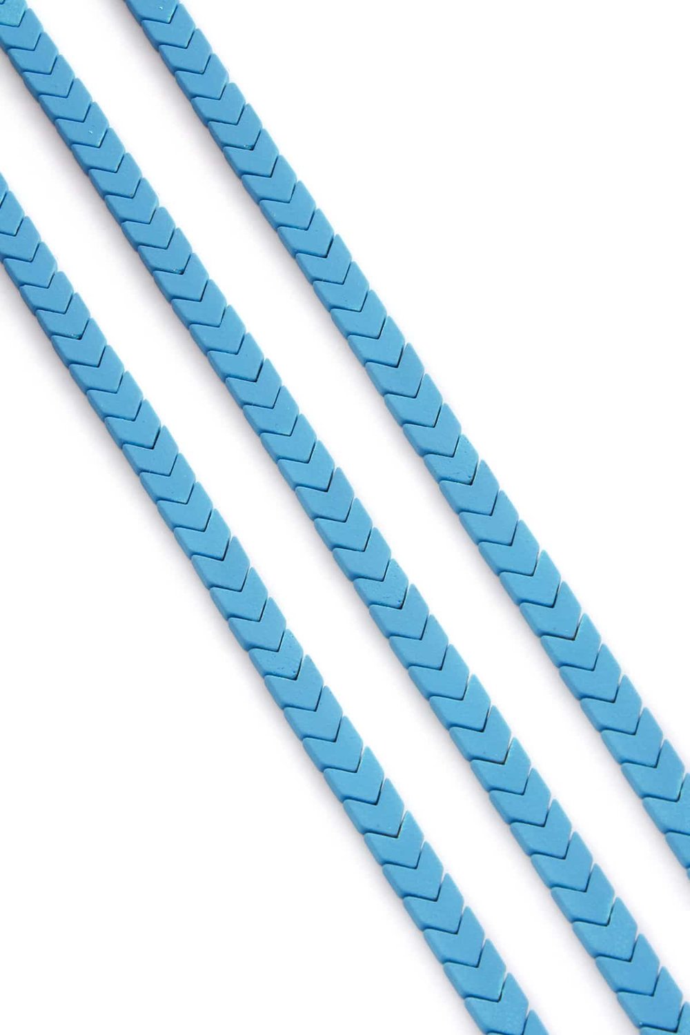 Hematit Taşı Çavuş Kesim Mat Mavi 6x3mm Doğal Taş Dizi