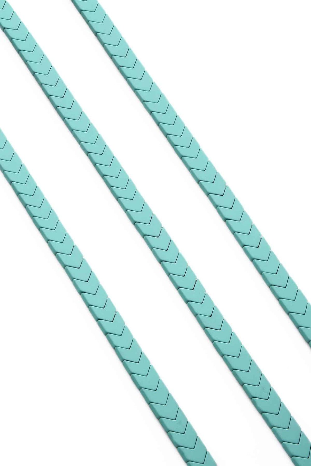 Hematite Natural Stone Matte Water Green Sergeant Cut 6x3mm String Of Beads