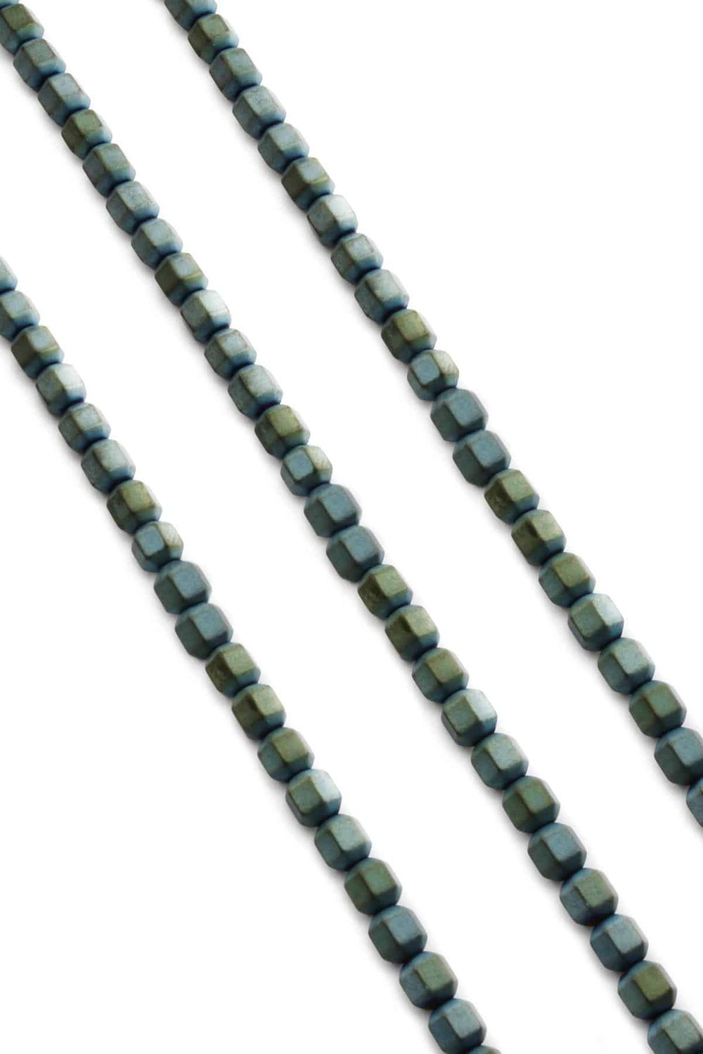 Hematit Taşı Özel Kesim Mat Yeşil 6x6mm Doğal Taş Dizi
