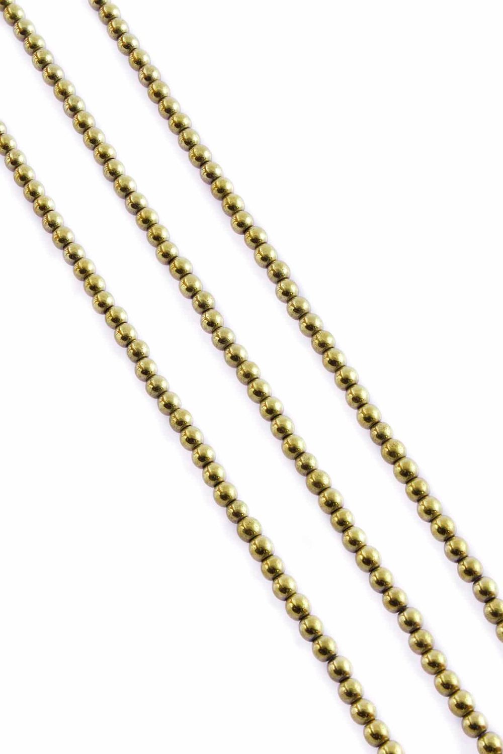 Hematit Taşı Küre Kesim Parlak Sarı 4mm Doğal Taş Dizi