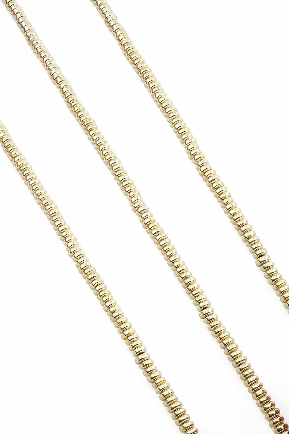 Hematit Taşı Rondela Kesim Altın Sarı 4x2mm Doğal Taş Dizi