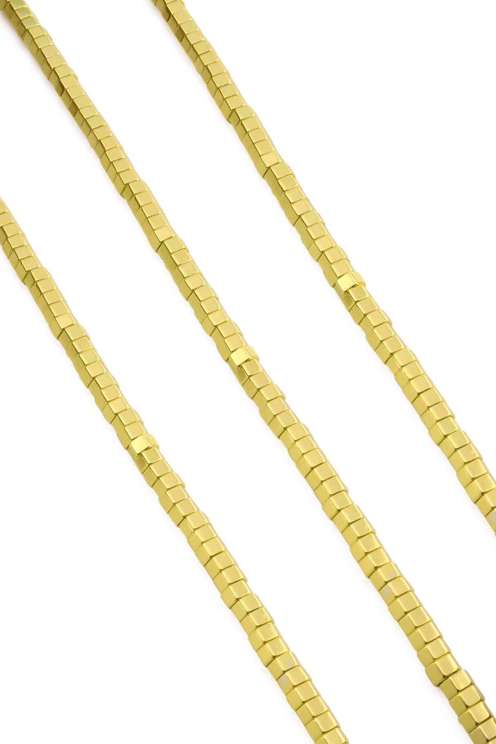 Hematite Natural Stone Shiny Gold Yellow 6x3mm String Of Beads
