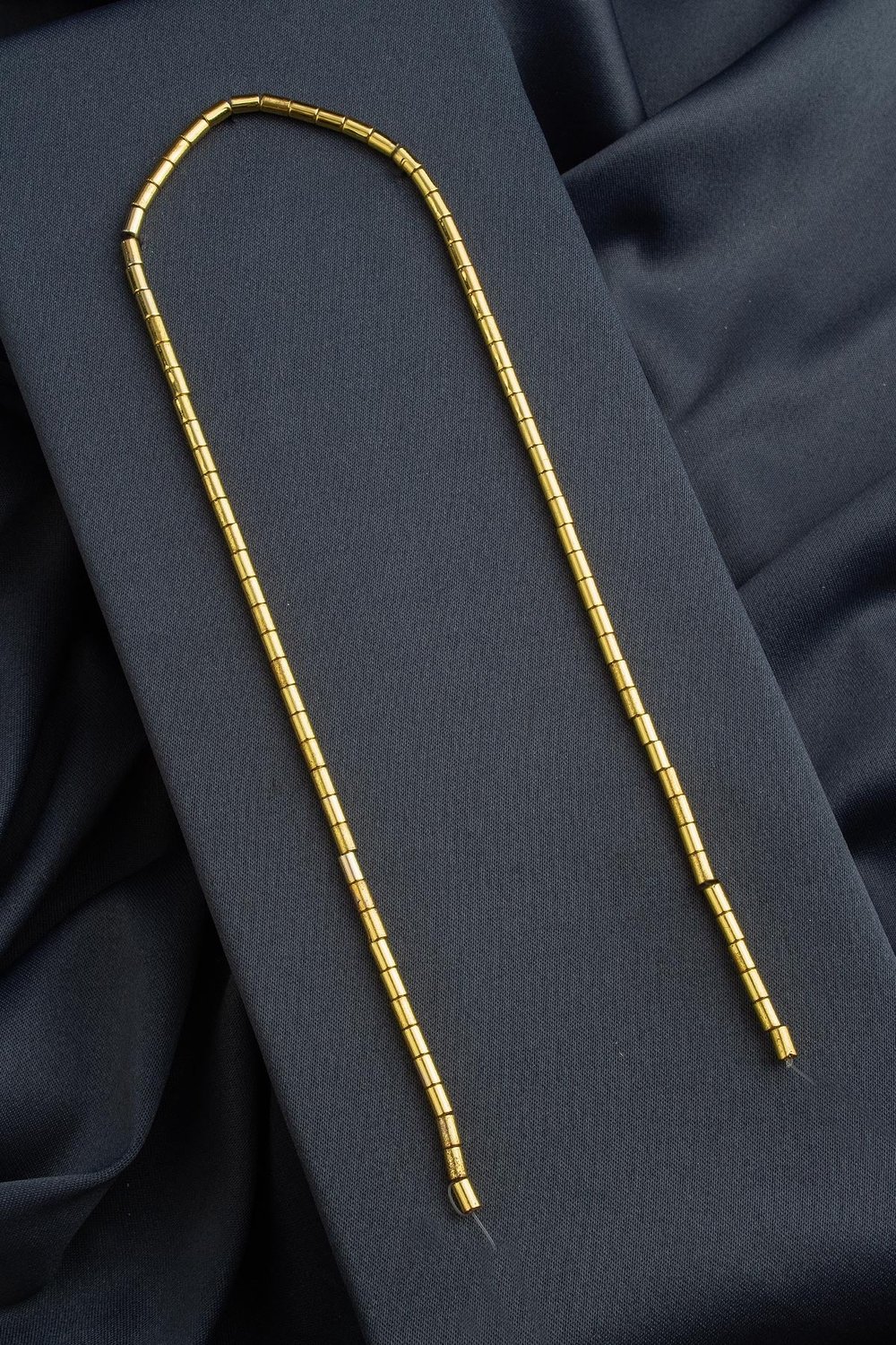 Hematit Doğal Taş Parlak Altın Sarı Silindir Kesim 3x5mm Dizi [AA]