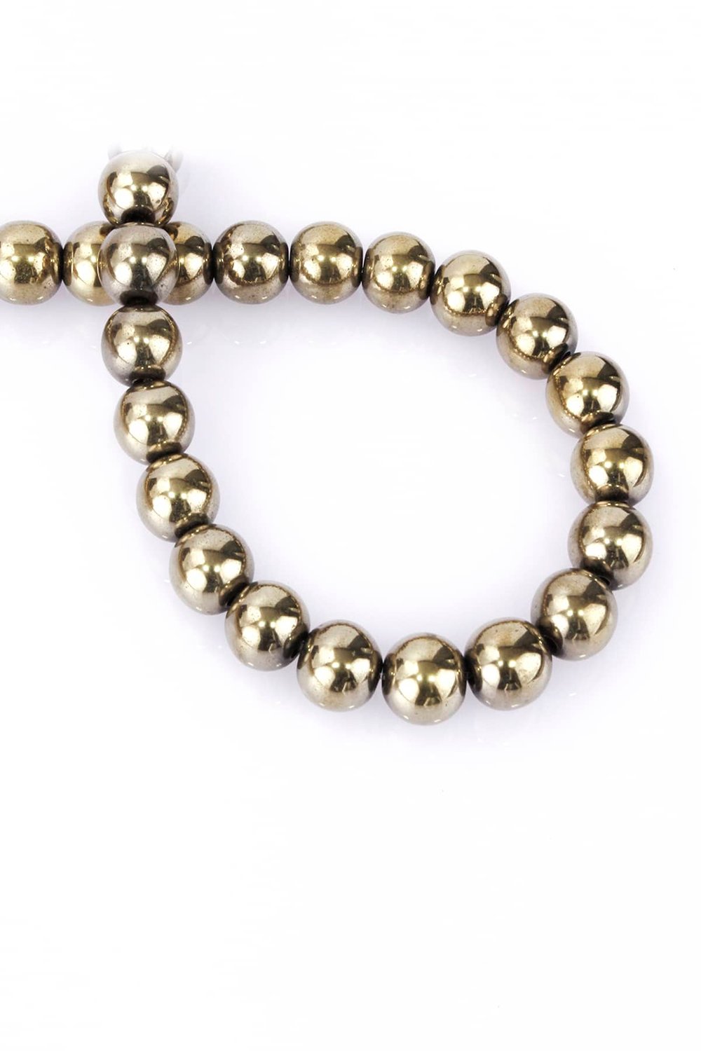Hematite Natural Stone Shiny Antique Yellow 10mm String Of Beads