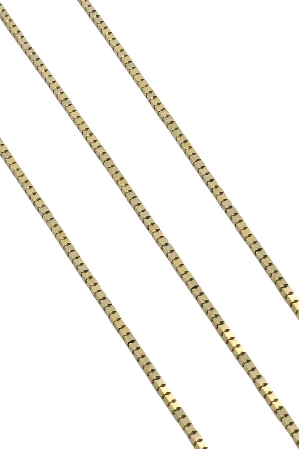 Hematit Taşı Fiyonk Kesim Parlak Antik Sarı 2x2mm Doğal Taş Dizi