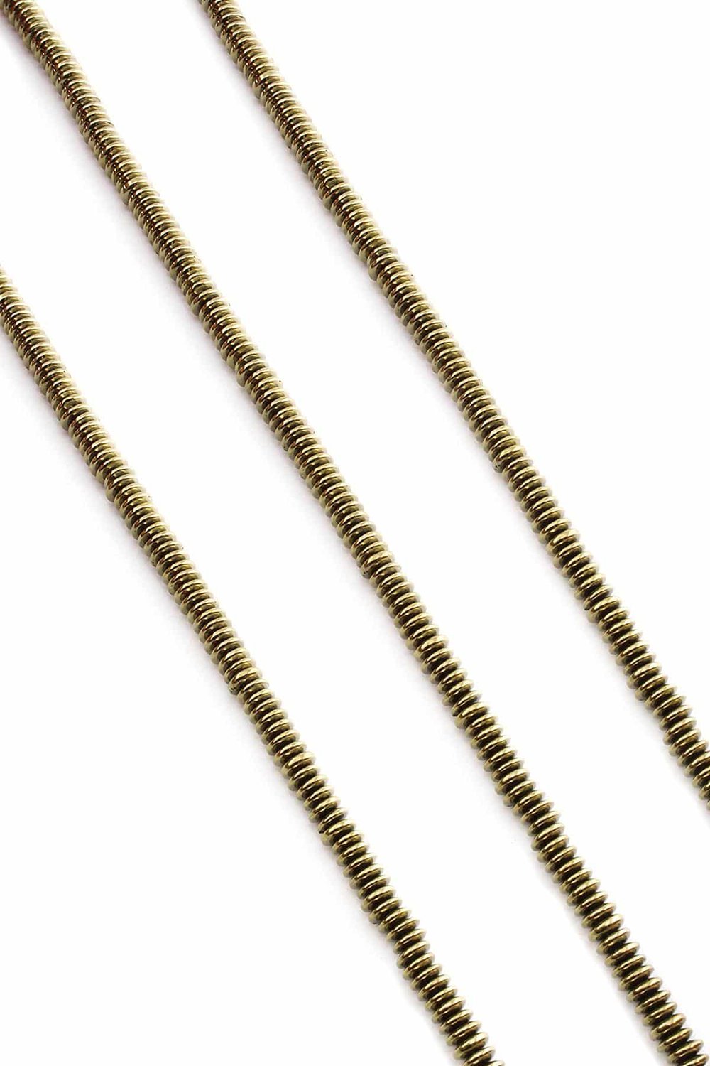 Hematit Taşı Rondela Kesim Parlak Antik Sarı 4x1mm Doğal Taş Dizi