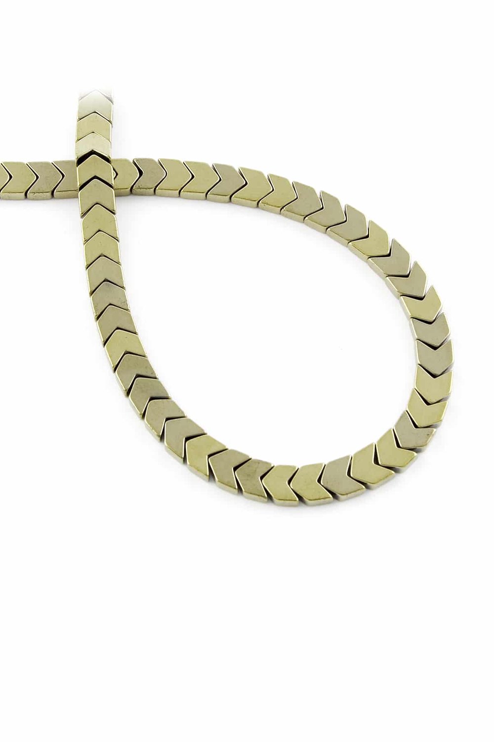 Hematit Taşı Çavuş Kesim Parlak Antik Sarı 6x3mm Doğal Taş Dizi