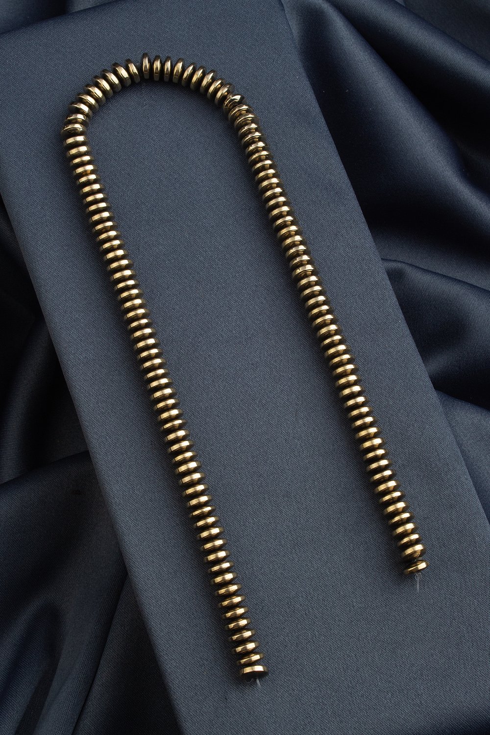 Hematit Doğal Taş Parlak Antik Sarı 8x3mm Dizi