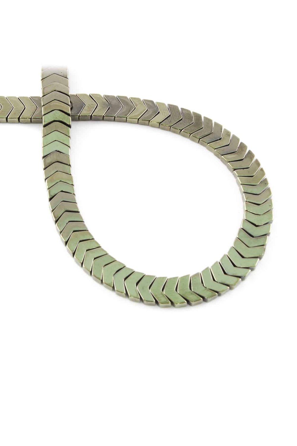 Hematit Taşı Çavuş Kesim Parlak Antik Sarı 6x2mm Doğal Taş Dizi