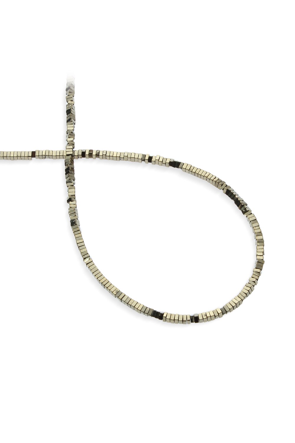Hematit Taşı Kare Kesim Parlak Antik Sarı 2x1mm Doğal Taş Dizi
