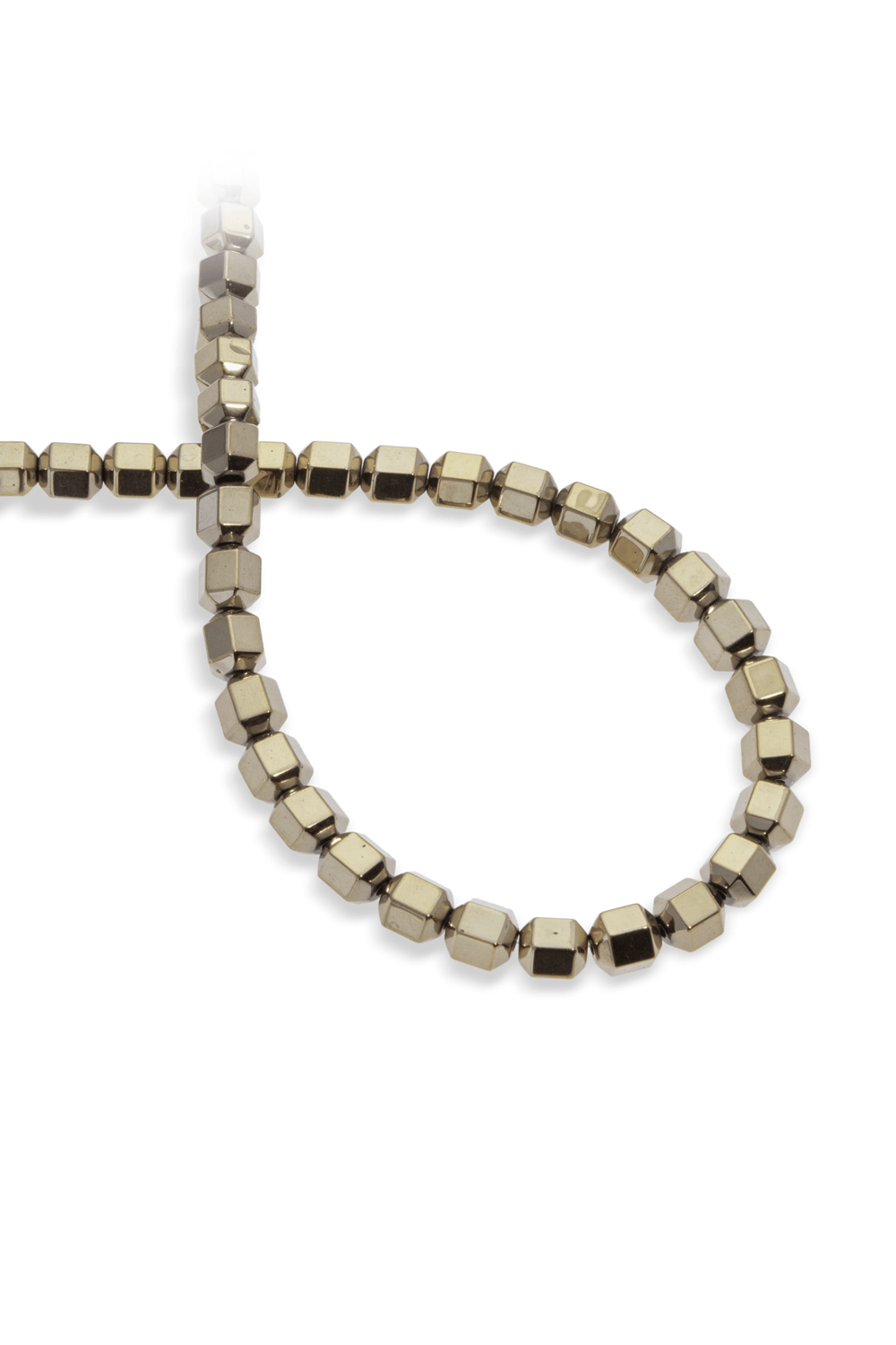 Hematit Taşı Özel Kesim Parlak Antik Sarı 8x8mm Doğal Taş Dizi