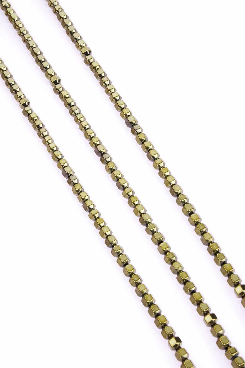 Hematite Natural Stone Shiny Antique Yellow Special Cut 4mm String Of Beads