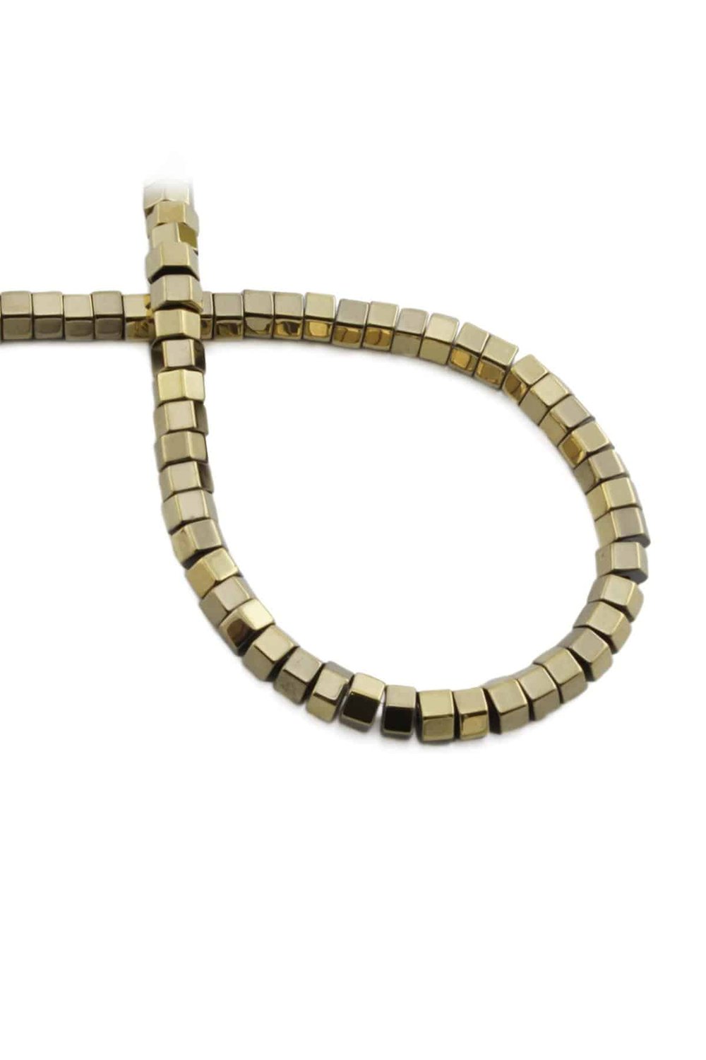 Hematite Natural Stone Shiny Antique Yellow Washer Cut 6x3mm String Of Beads