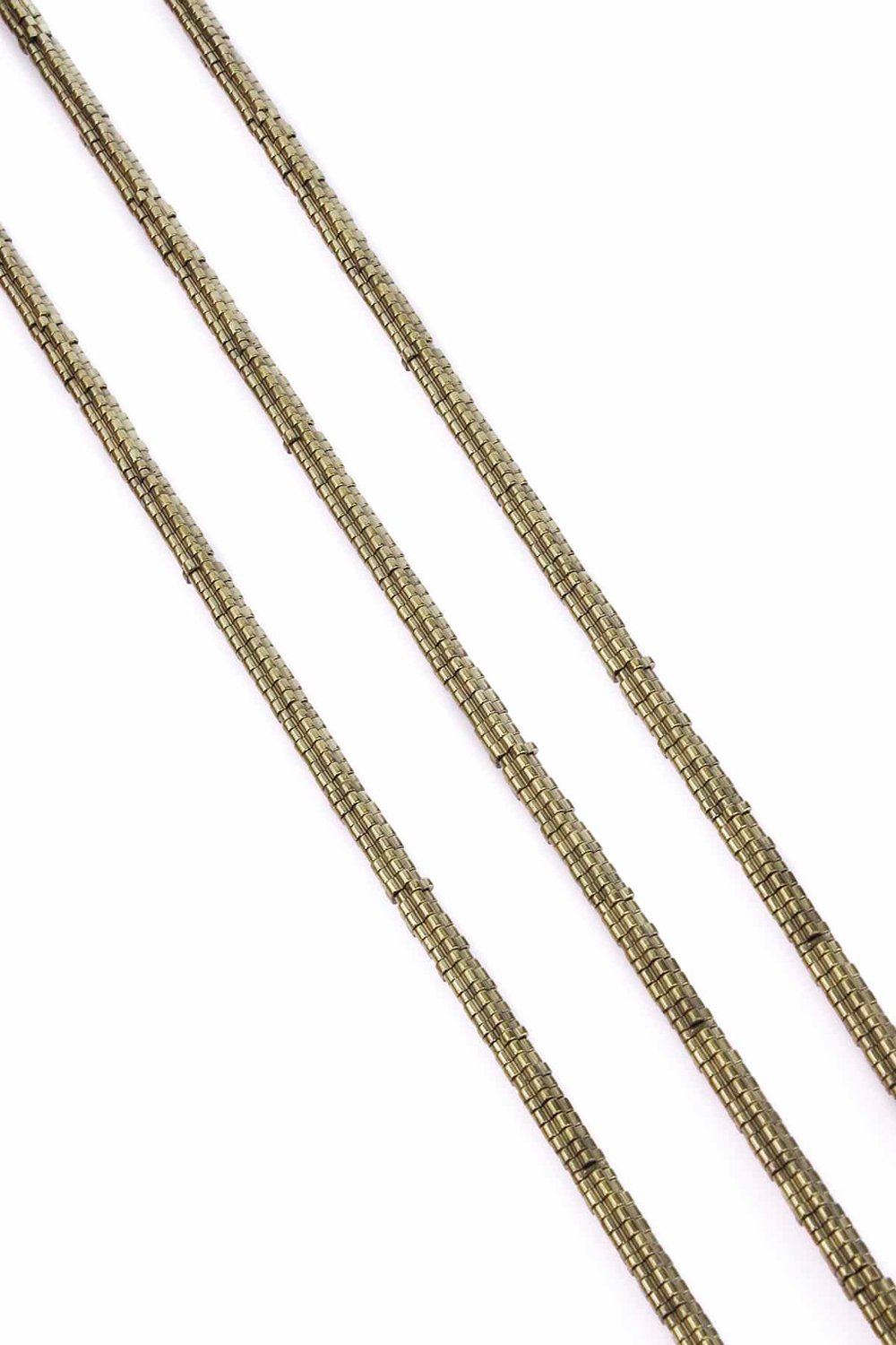 Hematit Taşı Rondela Kesim Parlak Antik Sarı 4x1mm Doğal Taş Dizi