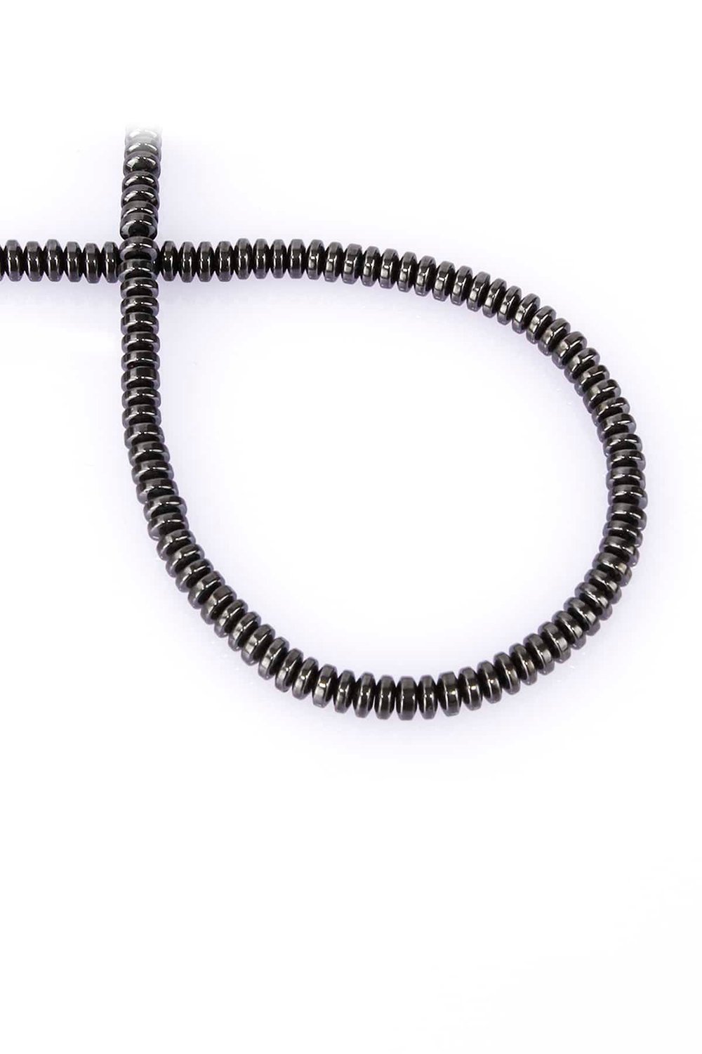 Hematit Taşı Rondela Kesim Parlak Füme 4x2mm Doğal Taş Dizi