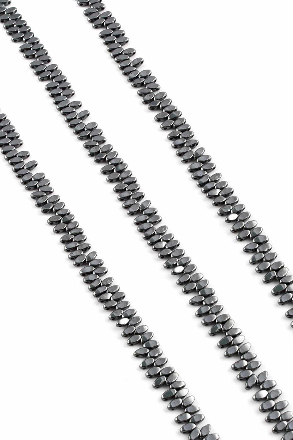 Hematit Taşı Parlak Füme 5x2mm Doğal Taş Dizi