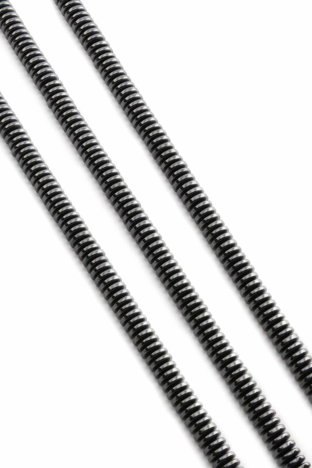 Hematite Natural Stone Shiny Smoked 6x1mm String Of Beads