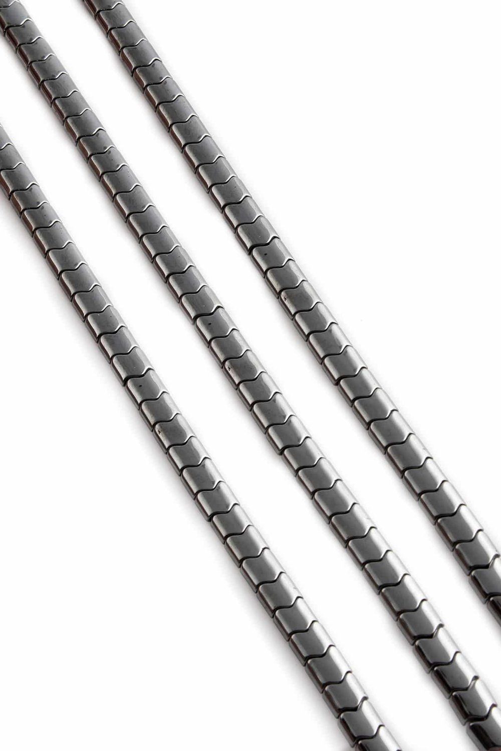 Hematit Taşı Yassı Kesim Parlak Füme 6x4mm Doğal Taş Dizi