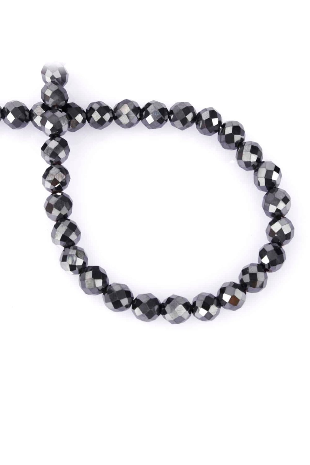 Hematit Taşı Küre Kesim Parlak Füme 8mm Doğal Taş Dizi