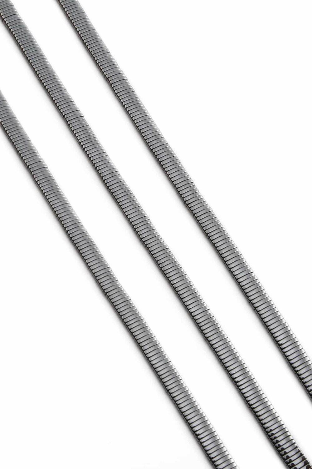 Hematite Natural Stone Shiny Smoked Washer Cut Double Hole 5x1mm String Of Beads