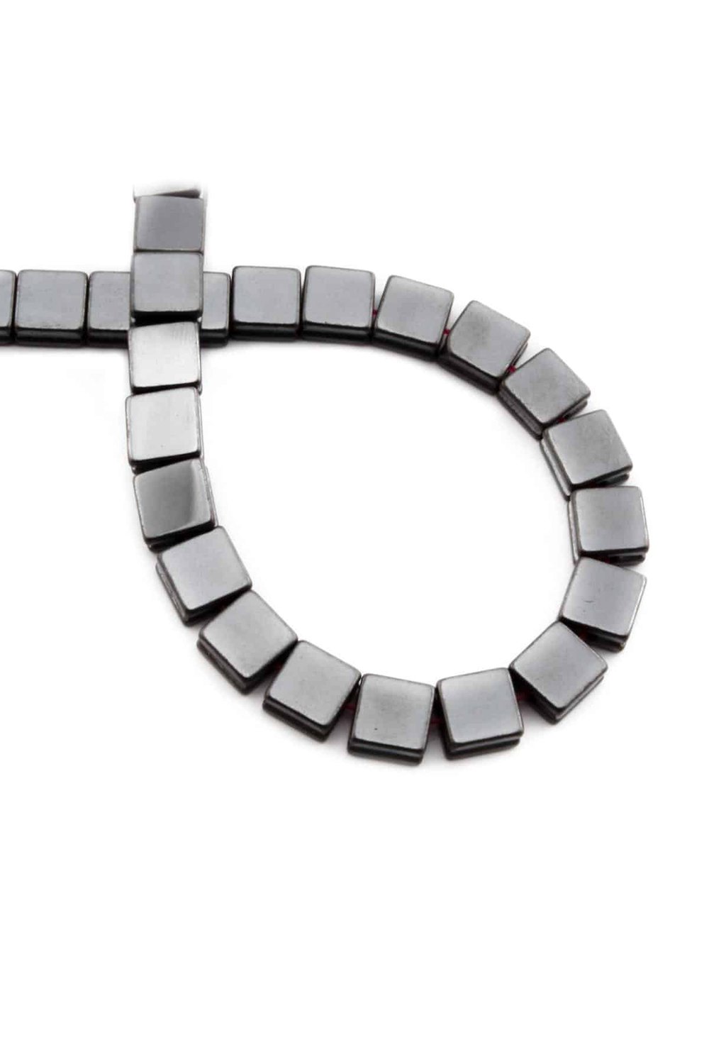 Hematit Taşı Kanallı Yassı Kare Kesim Parlak Füme 8x8mm Doğal Taş Dizi