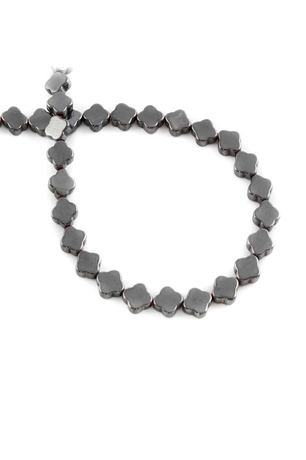 Hematit Taşı Yonca Kesim Parlak Füme 6x6mm Doğal Taş Dizi