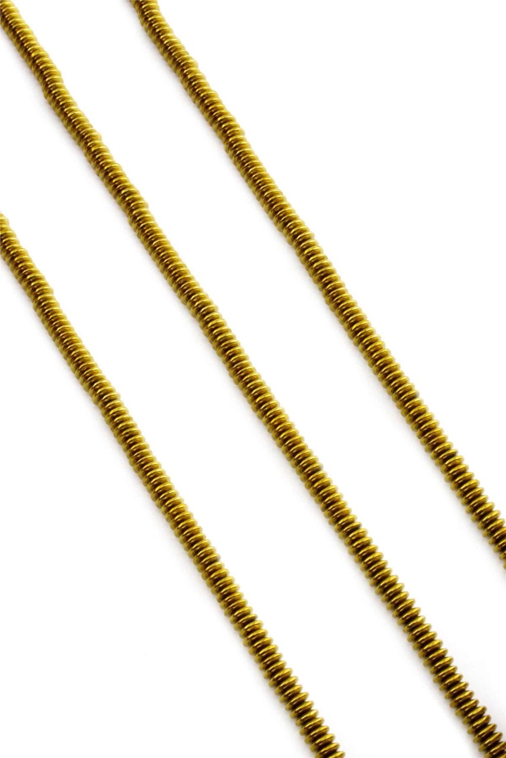 Hematit Taşı Rondela Kesim Parlak Gold 4x1mm Doğal Taş Dizi