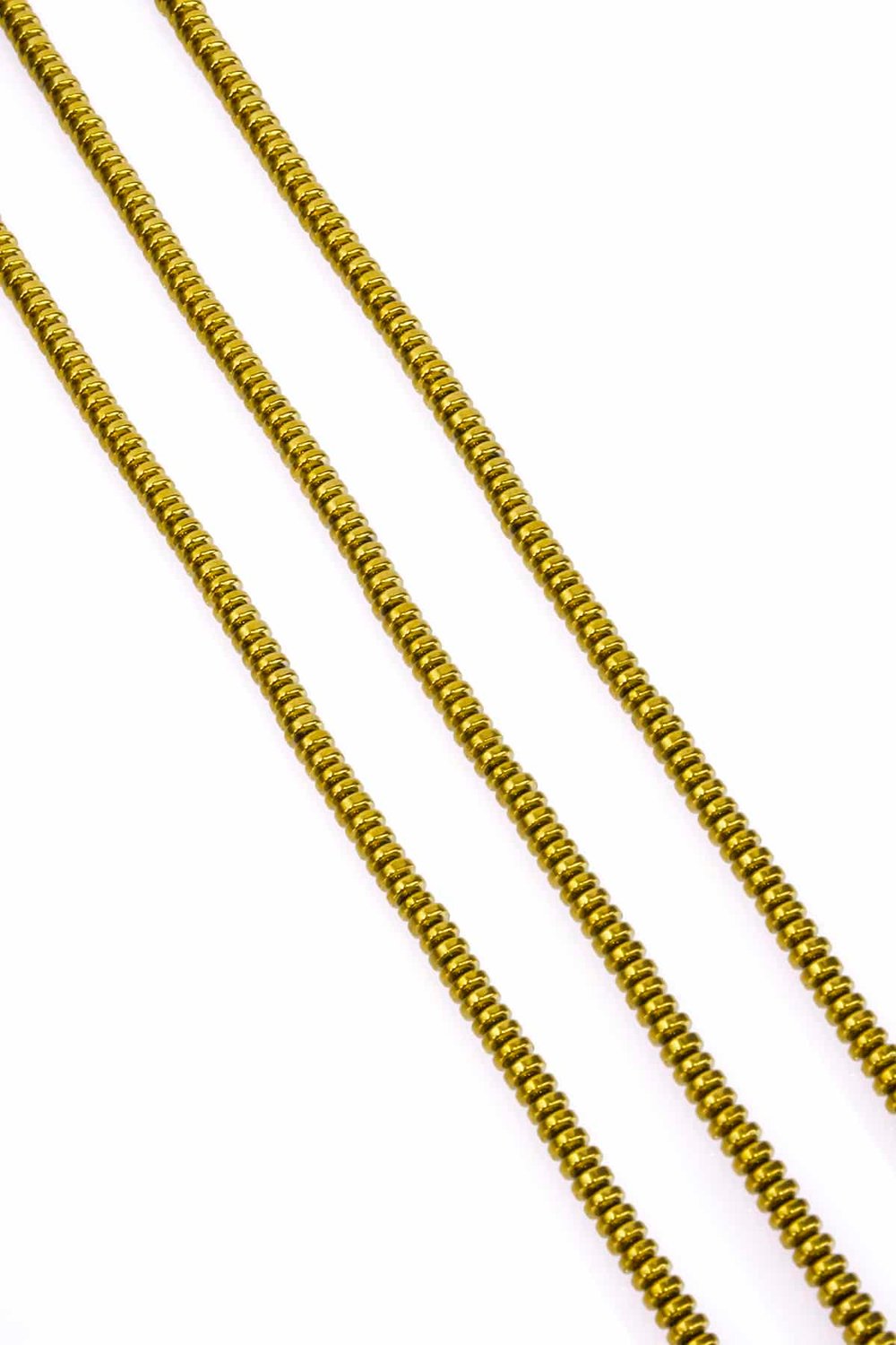 Hematit Taşı Rondela Kesim Parlak Gold 4x2mm Doğal Taş Dizi